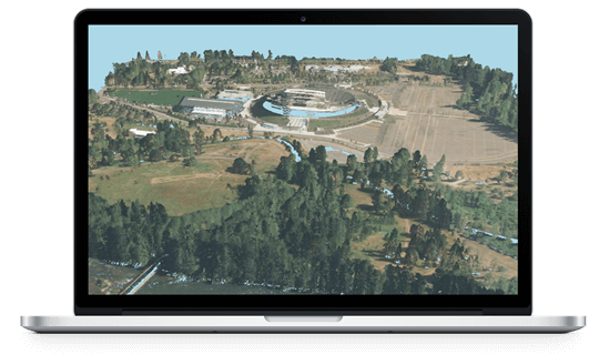 Point cloud in LAS or LAZ file format rendered in web